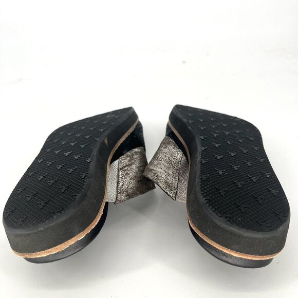 Trask Codi Crossover Sandal Black And Silver With Embossed Leather Womens Size 9 - Picture 10 of 11